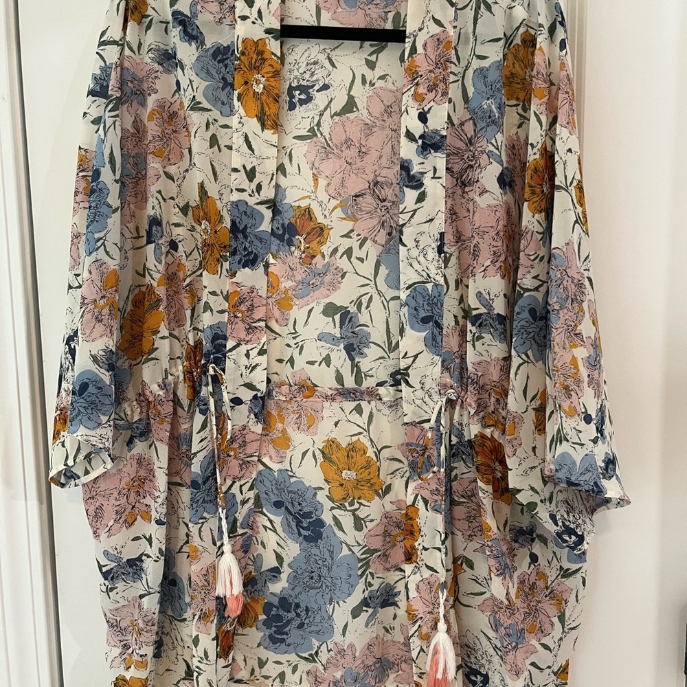 Love Riche Multicolor Floral Kimono